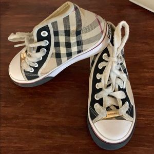 Kids Burberry Canvas High Tops